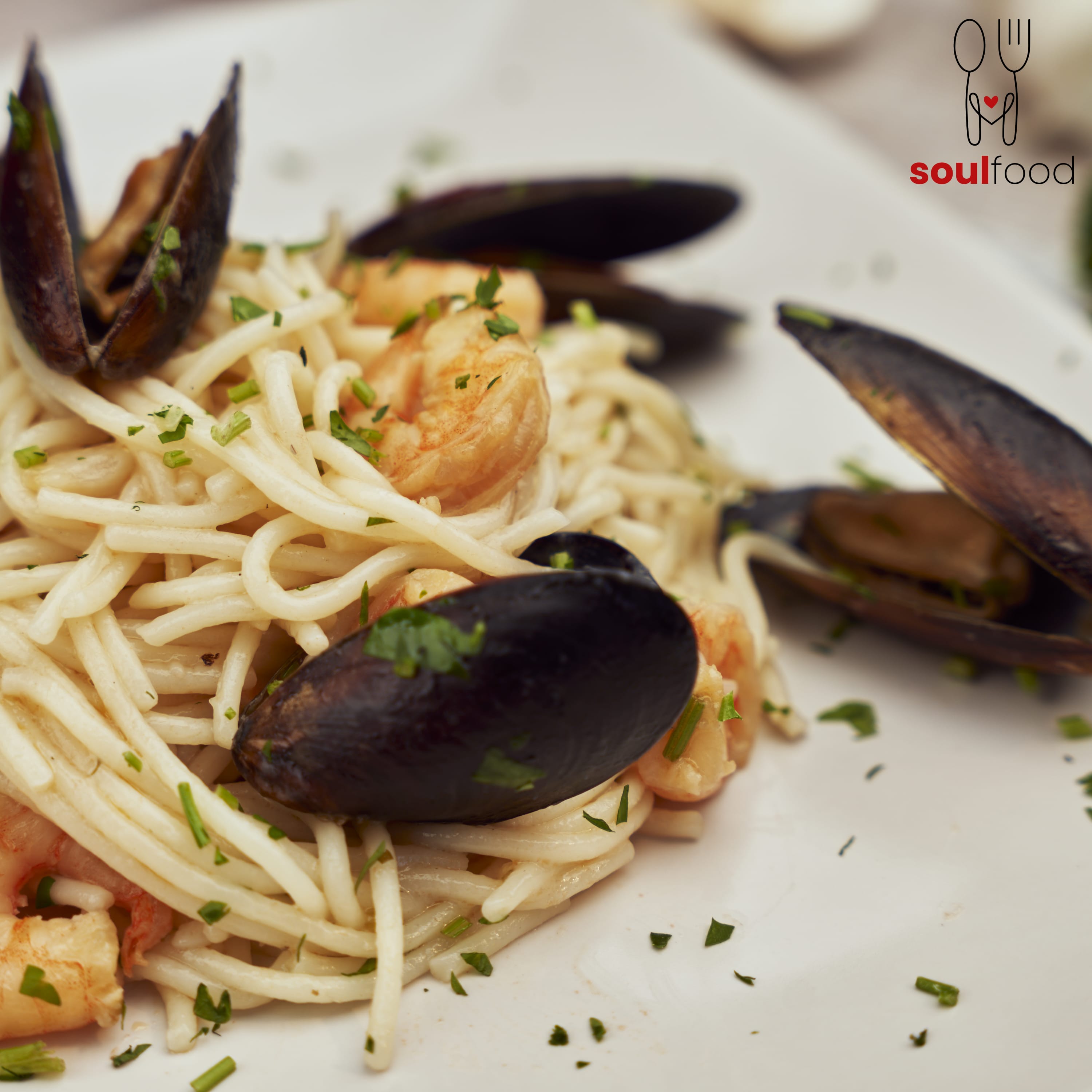 Spaghetti Frutti di Mare (Midii-Vongole) - Soulfood