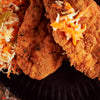 Pollo Milanese cu salată de măr, morcovi şi ţelină