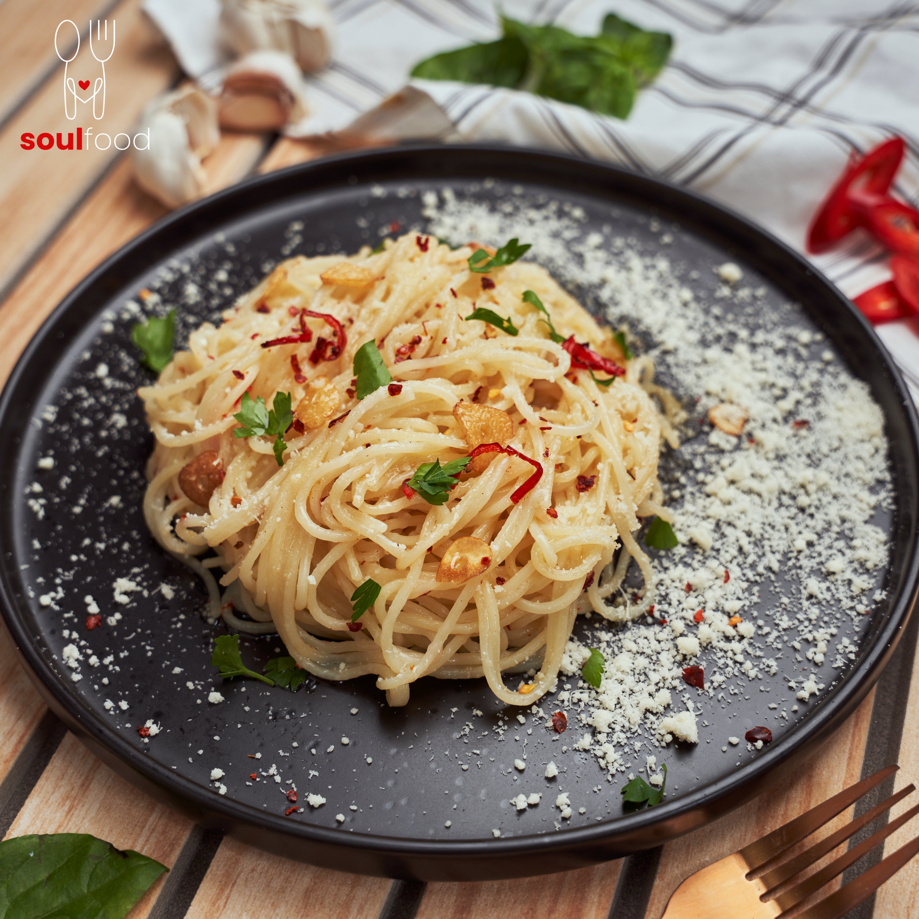 Spaghete Aglio, Olio e Peperoncino - Soulfood